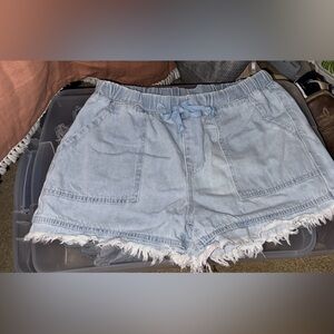Light Blue Denim Women's Shorts